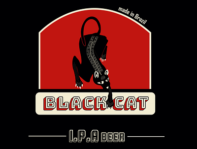 Black Cat Beer adobeillustrator art design graphic art graphic design illustration logo