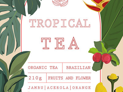 Tropical Tea adobeillustrator art design graphic art graphic design illustration logo