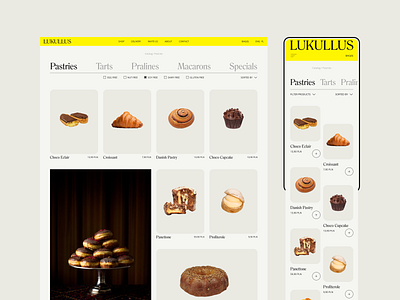 Lukullus – catalog page app branding catalog design mobile online store product page shop typography ui ux