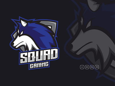 WOLF Esport Gaming Logo branding character design digital art esport gamer gaming illustration logo mascot modern professional wolf