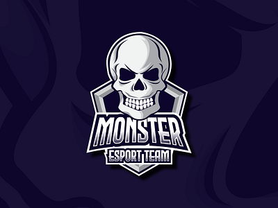 Monster Skull E-Sport Team Mascot branding design esport esport gaming esport logo esport team gaming gaming logo illustration logo logo design mascot modern professional