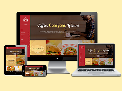 Nairobi Java House - Pitch coffee house flat design uxui web design