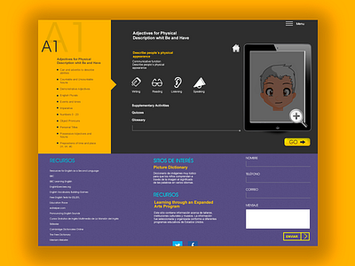 Propuesta / English Media / UNAM 2016 e learning graphic design illustration ui ux web design