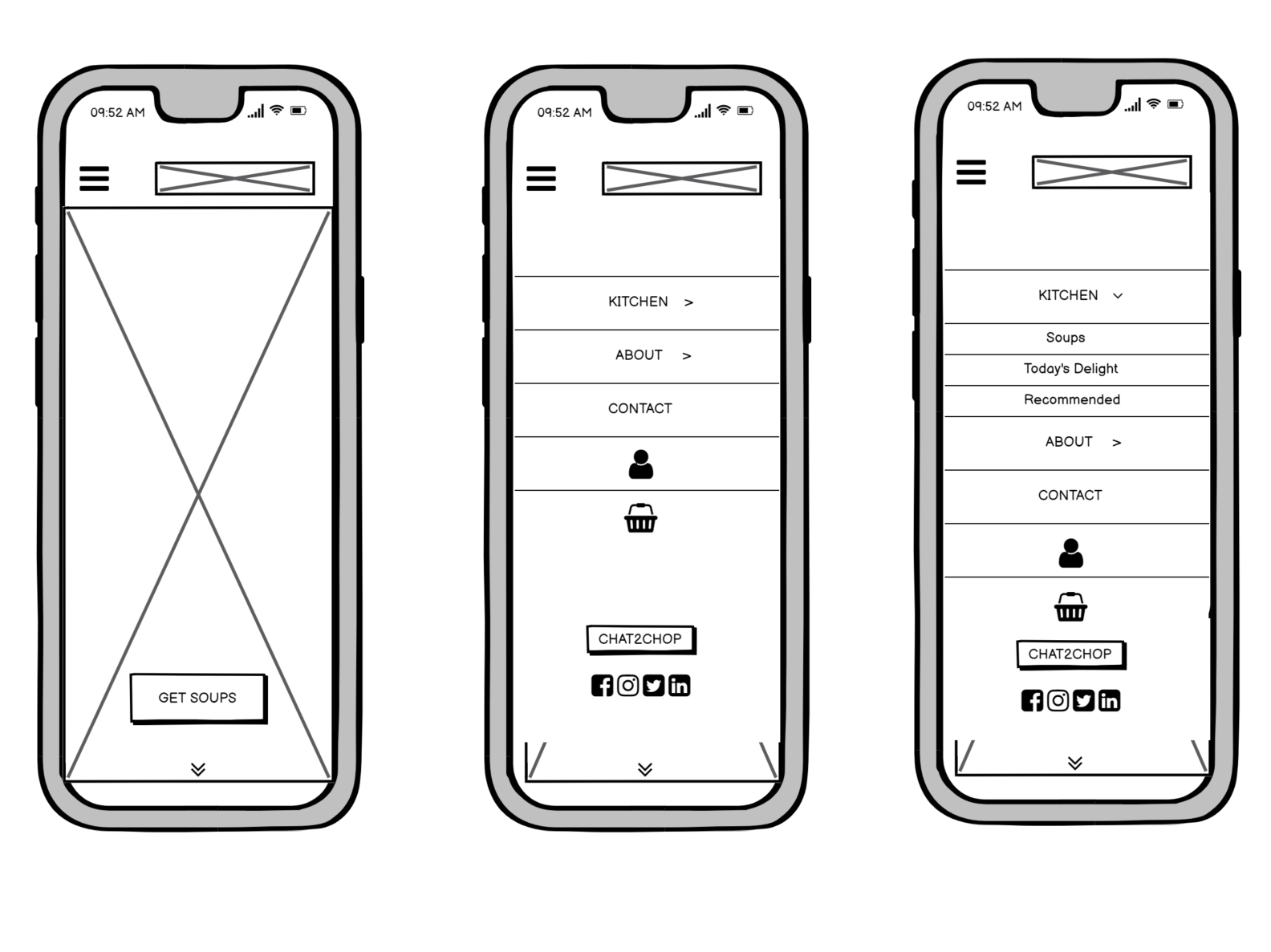 FOOD VENDOR - WIREFRAME - M by Anthony Inyang on Dribbble