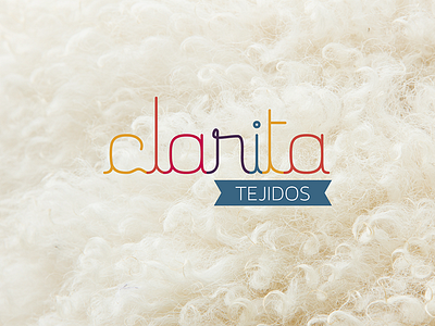 Tejidos Clarita branding children clothes design illustrator knitting logo type vector women wool
