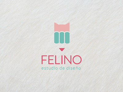 Felino Estudio's brand brand branding cat design feline green pink pur studio