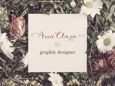 My name ana anna brand clair clara desing flowers font lettering name types