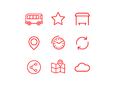 Icons for Bus App