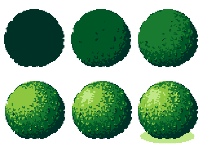 Practice Pixel Shrubbery gameart monochromatic photoshop pixel shrubbery