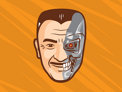 Vinny Terminator 2019 arnold contest costume halloween illustration playoff rebound stickermule stickers terminator