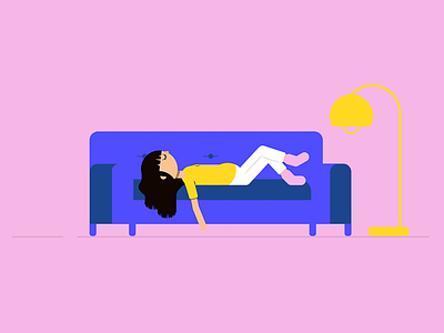 Couch lounging adobe animation design graphicdesign minimal motiondesign ui ux