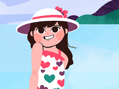 sun hats pt.2 aftereffects animation design graphicdesign illustration minimal motiondesign plants rocks ui women