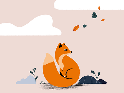 autumn colors fall. 2d adobe animation autumn design fall fox illustration minimal motiondesign ui women