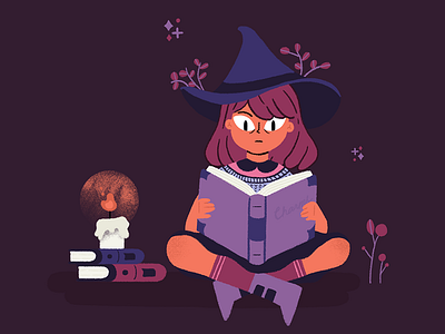 witches studies. 2d animation autumn design fall girl halloween illustration motiondesign ui witch women