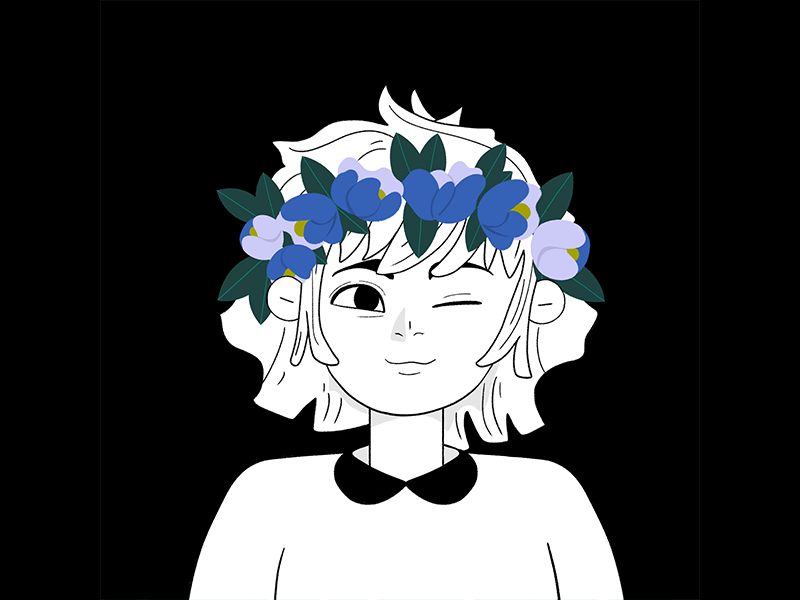 flowers in your hair. by Yahira Hernandez on Dribbble