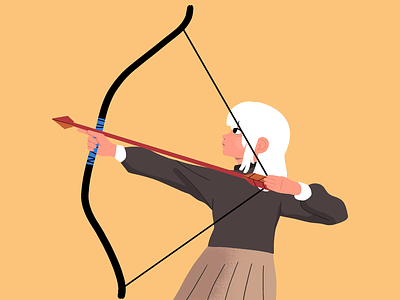 archery. 2d adobe aftereffects animation design graphicdesign illustration minimal motiondesign motiongraphics photoshop ui vector women