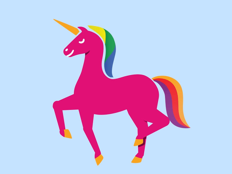 unicorn pride. 2d adobe aftereffects animation design illustration minimal motiondesign unicorn