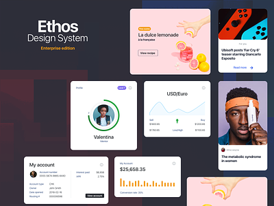 ethos design system app application dashboard design design language design system flat design ui