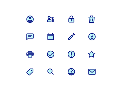 Simple two-tone icons icons minimal simple two tone