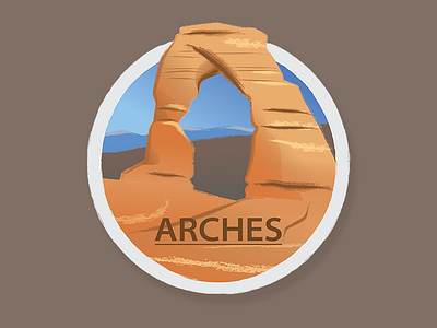 Arches National Park Icon arches icon illustrator national parks nature vector
