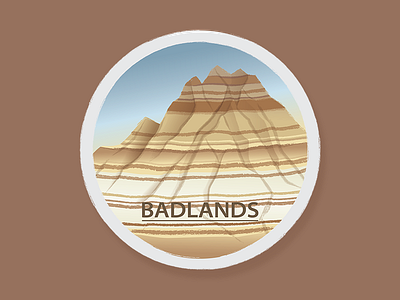 Badlands National Park Icon badlands icon illustration national parks nature vector