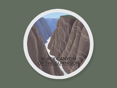Black Canyon Of The Gunnison National Park black canyon illustration national parks nature vector