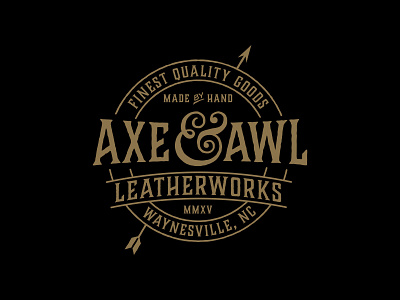 Axe & Awl Leatherworks brand desing branding branding design jamie stark orange county graphic designer typography