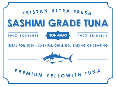 Tuna Label fish food foodservice fresh fish grocery labels packages tuna tunafish