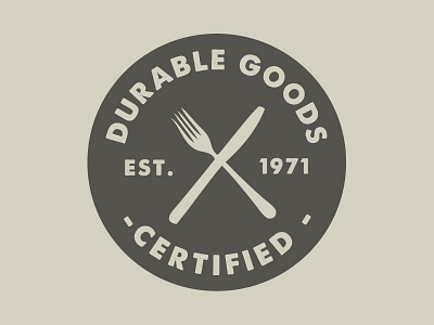 Durable Goods Logo durable food food service logo design vintage