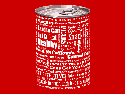 Canned Fresh canned food fcan food foodservice typography