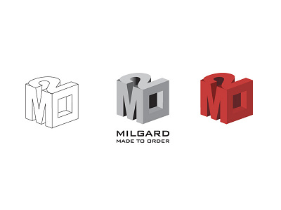 Milgard M20 3d type dimensional type logo typography