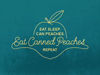 Eat Canned Peaches canned goods food foodservice logo private label typography