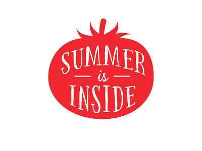 Summer is inside brand design canned tomato jamie stark tomato typography