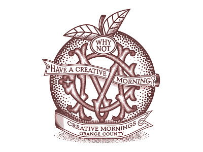 Creative Mornings art director creative mornings engraving food graphic designer illustration jamie stark orange county graphic designer