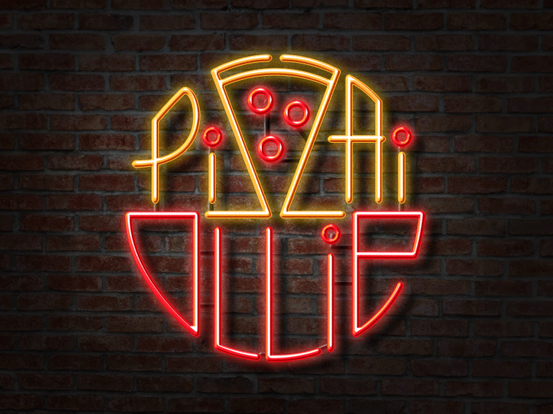 Pizza-i-Ollie art graphic designer illustrative type jamie stark logo