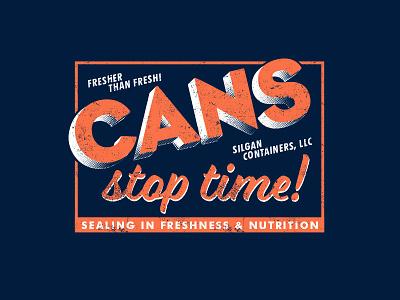 Cans Stop Time art director orange county graphic designer jamie stark logo typography vintage art