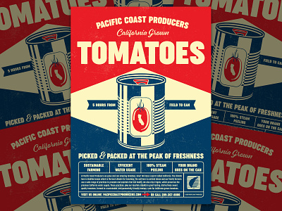 Tomato Ad 2 color advertising art director art director orange county canned foods jamie stark limited color palatte orange county graphic designer poster silkscreen tomato tomatoes