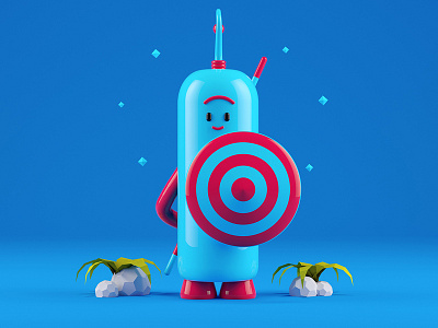 Little Monster 4 3d art 3d artist alien cinema 4d colorful illustration low poly magic minimal modeling monster render simply space