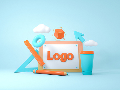 Design 3d 3d art 3d artist branding cinema 4d colorful design drawing graphicdesign illustration logo minimal model modeling render simple simply typography ui ux