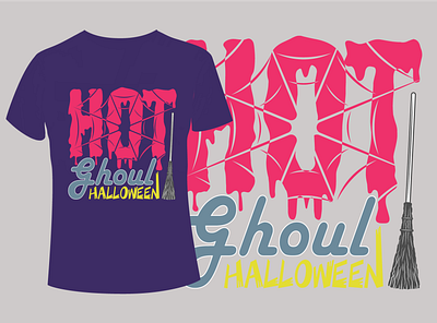 HOT GHOUL HALLOWEEN T-SHIRT best t shirt custom t shirt design halloween t shirt t shirt design typography