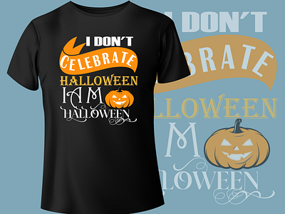 I'M HALLOWEEN TYPOGRAPHY T-SHIRT