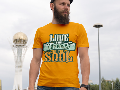 LOVE IS COMPOSED BY THE SOUL 14 february best t shirt custom t shirt design t shirt design typho typography valentines day vintage t shirt design