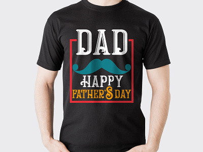 HAPPY FATHER'S DAY TYPOGRAPHY T-SHIRT