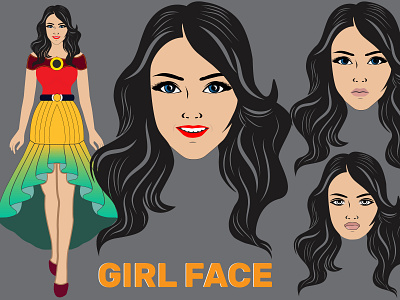 GIRL FACE ILLUSTRATION adobe illustration drawing fashion design girl face girl hair graphic design illustration vector vector art