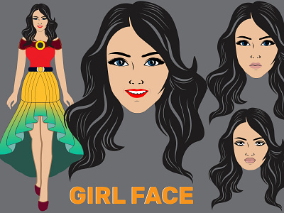 GIRL FACE ILLUSTRATION