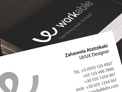 Workable Business Cards business card workable
