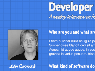 Developer Weekly Sneak Preview developer grid interview weekly