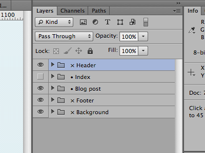 Groups & Layers Organization in Photoshop