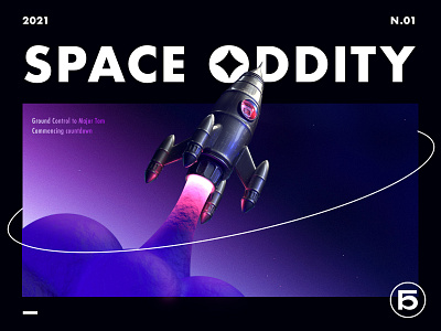 Space oddity 3d art c4d rocket space