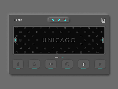 UI Design of Website name UNICAGO